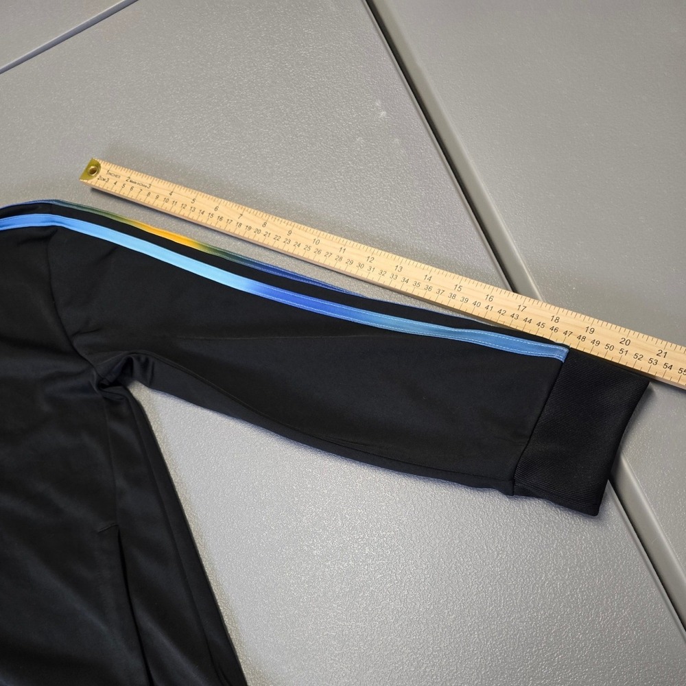 Adidas Tracksuit Set Black Multi Color Stripes Jacket Pants Men's Medium - Picture 7 of 16